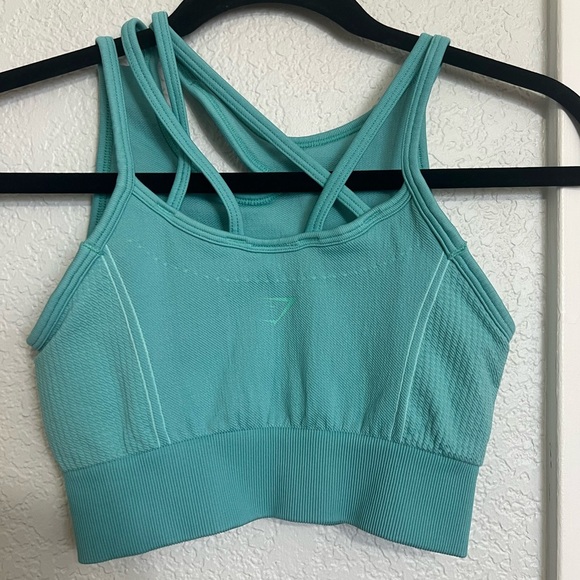 Gymshark Mint Blue Ultra Seamless Sports Bra - Picture 5 of 7